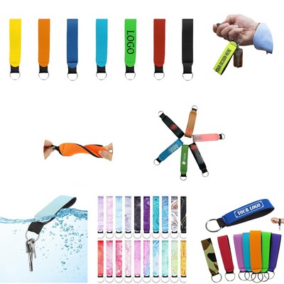 Anti-Loss Neoprene Wristlet Keychain Lanyard