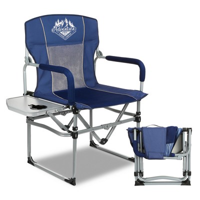 Portable Camping Director Chair With Side Table