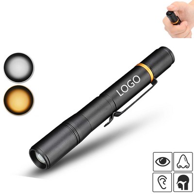 2" 1 Portable Rechargeable Led Flashlight With Clip