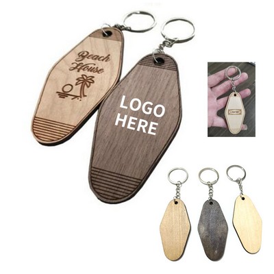 Eco-Friendly Wood Motel Keyring