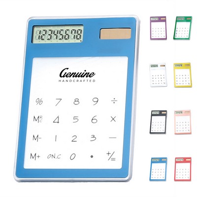 Transparent Solar Digital Calculator