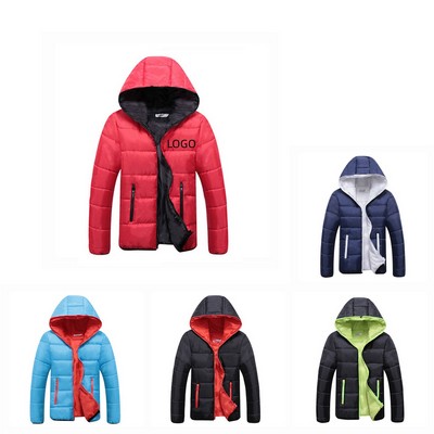 Men's Insulated Puffer Jacket with Hood
