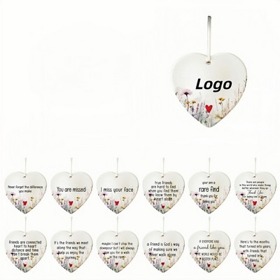 Friendship Heart Ornament for True Friends Keepsake Gift