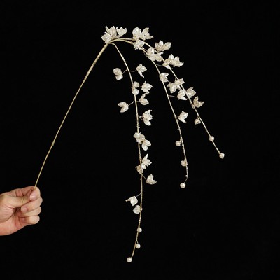 Christmas Acrylic White Crystal Branch Ornament Glitter Tree Decor