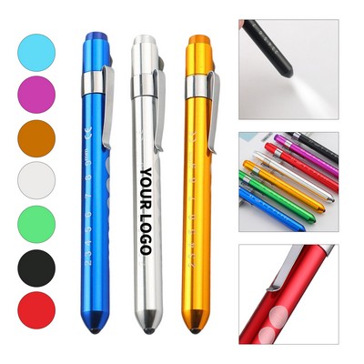 Aluminum Alloy Medical Penlight With Pupil Gauge