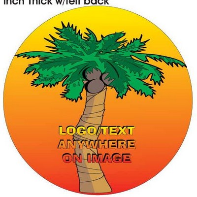 Palm Tree Acrylic Coaster w/Felt Back