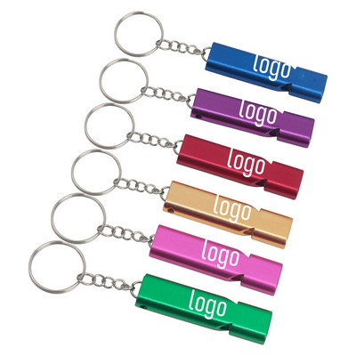 Flat Aluminum Alloy Dual-Frequency Survival Whistle