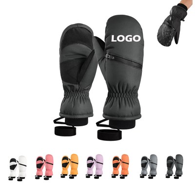 Snow Mittens Waterproof Winter Ski Gloves Warm Thicken Snow Gloves