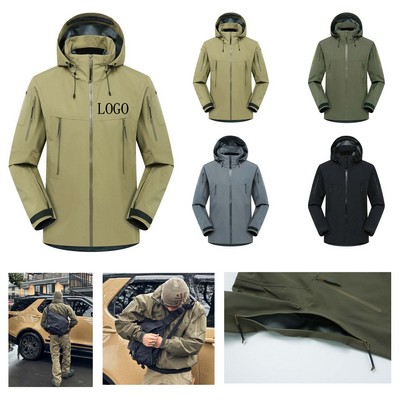 Unisex Waterproof Hardshell Hooded Jacket (S - XXL)