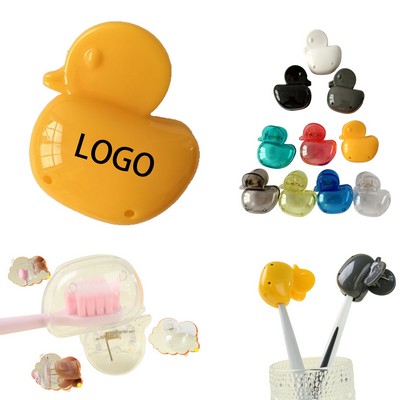 Reusable Plastic Duck-Shaped Toothbrush Storage Clip