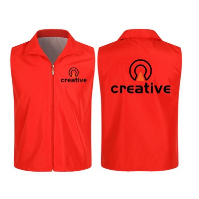 Lightweight Sleek Design Polyester Custom Work Vest