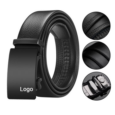 Classic Men's Long Buckle Cowhide Belt