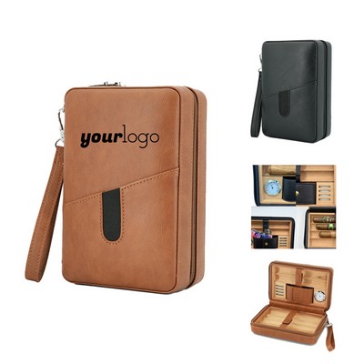 Portable Leather Cigar Case