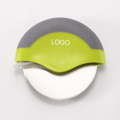 Pizza Cutter Server with Plastic Handle Stainless Steel Baking Tool