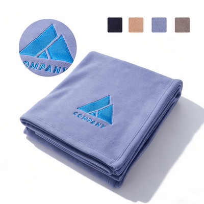 Cozy Fleece Embroidery Blanket 500GSM