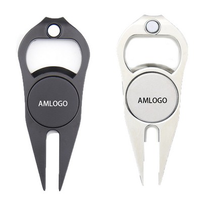 Multi-Function Golf Divot Repair Tool