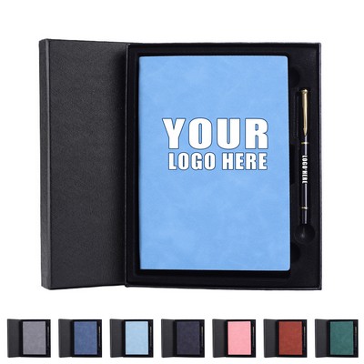PU Notebook with Metal Pen Gift Set
