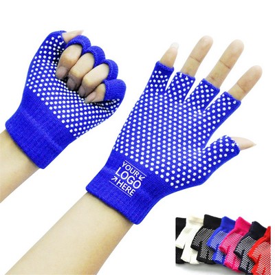Adult Fingerless Thermal Gloves with Non-Slip Grip