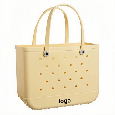 Waterproof EVA Hole Pattern Tote Bag for Beach and Swimming with Shoulder Strap