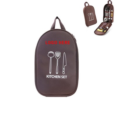 Portable Oxford Fabric Camping Utensil Bag Cookware Storage Bag Without Tools