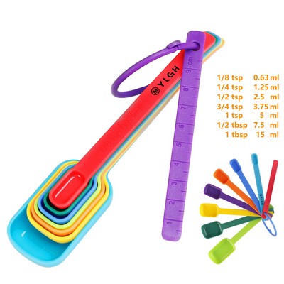 8-IN-1 Colorful Measuring Spoons Set with Leveler