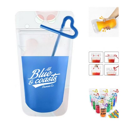 11oz Drink Pouch with Straw