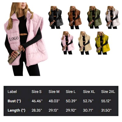 Womens Loose Sleeveless Cotton Vest (S-2XL)