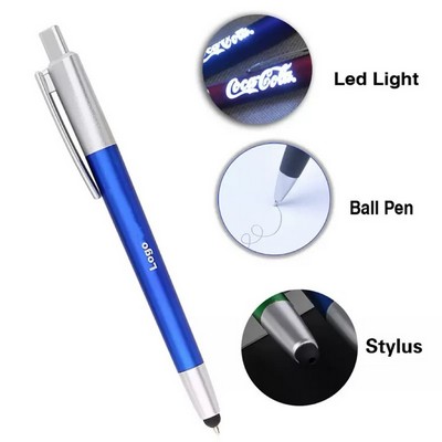 LED Light-Up Logo Ballpoint Pen
