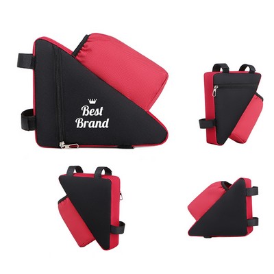 Bicycle Triangle Tool Bag with Metal Zipper