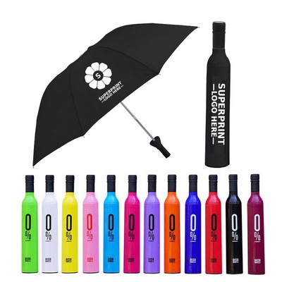 Wine Bottle Folding Umbrella
