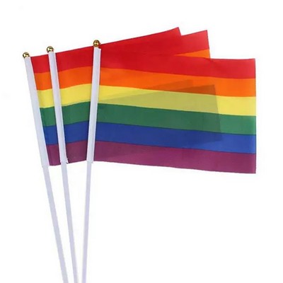 Full-Color Custom printed polyester Flag with stick
