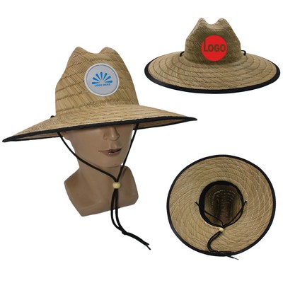 Domestic Straw Hat w/Custom Patch