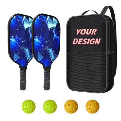 Full Custom Premium Fiberglass Pickleball Paddles Set
