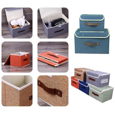 2Pcs Foldable Storage Box With Lids