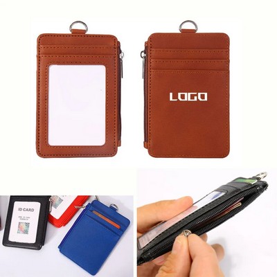 PU Leather ID Badge Holder