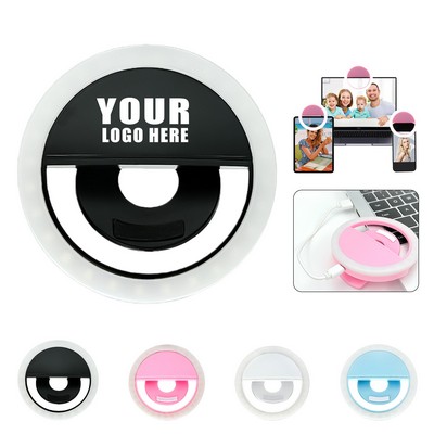 Selfie Ring Light 28-LED Clip-On Three-Level Brightness