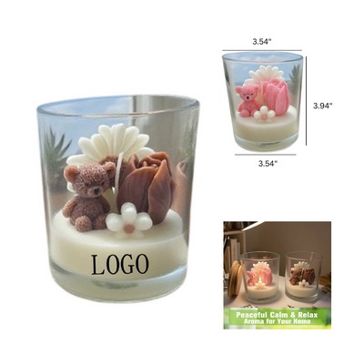 Floral Plush Candle