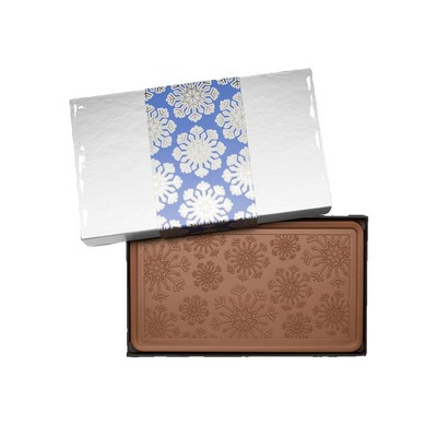 Snowflake Giant 2lb. Chocolate Bar with Luxury Holiday Packaging