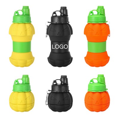 Pumpkin-Shaped Foldable Water Bottle