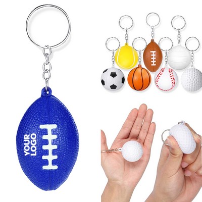 Mini Sports Ball Stress Relief Keychain