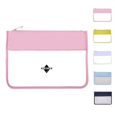 Branded Clear Makeup Waterproof Toiletry Cosmetic Bag
