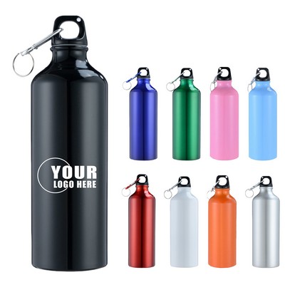 17 Oz Aluminum Cycling Water Bottle With Carabiner