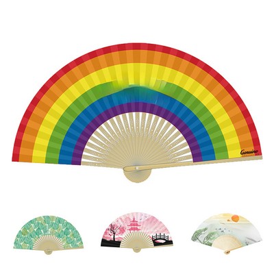 Bamboo Paper Folding Hand Fan