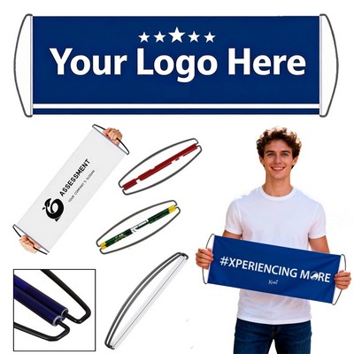 Retractable Handheld Banner Flag