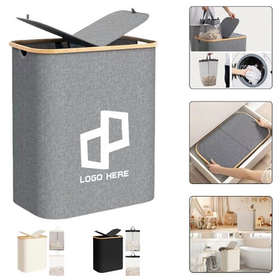 Fabric Foldable Laundry Basket For Household Use-Size L