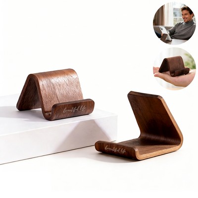 Wooden Cell Phone Stand Stable Desktop Phone Holder