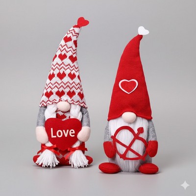 Valentine's Day Gnome Faceless Rudolf Doll Romantic Gnome Plush Home Window Display Tabletop Decor