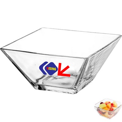 9oz Clear Glass Square Bowl