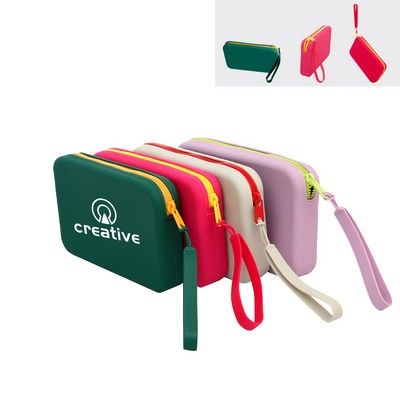 Candy Color Silicone Zipper Handbag