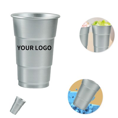 Reusable Aluminum Drink Cup With UV Print 16 Ounce